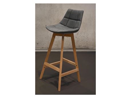 Y03-2 - Grey Upholstered Seat Barstool