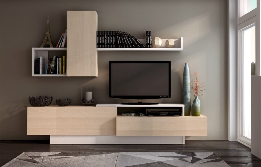 COSMIT - Beige And White TV Cabinet • Mobilitop Lebanon Beirut