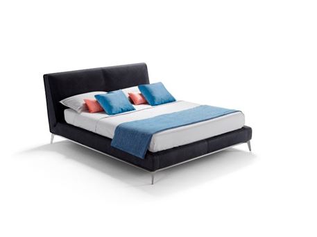 MONZA - King Size Bed Available In Black Leather 