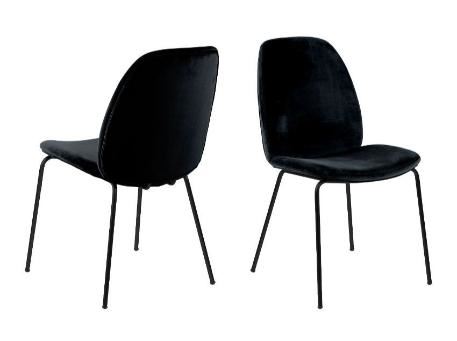 CARMEN - Black Fabric Dining Chair