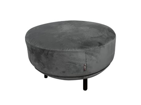 ROYAL - Round Grey Ottoman