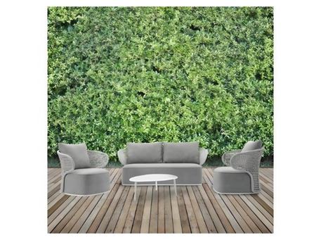 TOSCANA - Grey Outdoor Living Set With 2 Tables