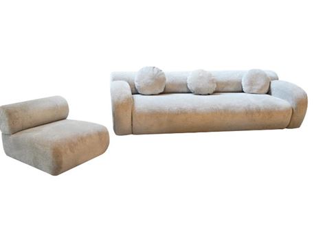 FINE - Modern grey sofa set