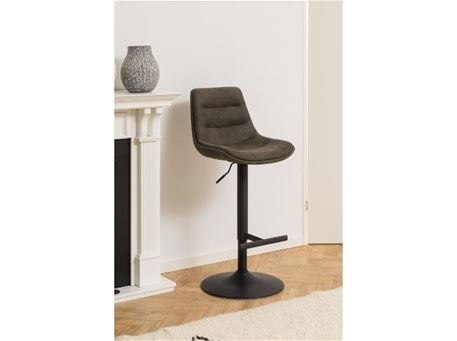 ADISA - Modern grey adjustable Bar Stool with swivel function 