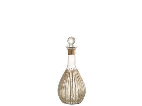 35498 - Carafe glass bottle oval shaped.