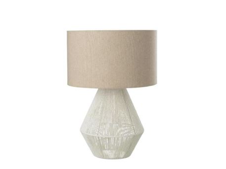 31412 - string jute table lamp white.