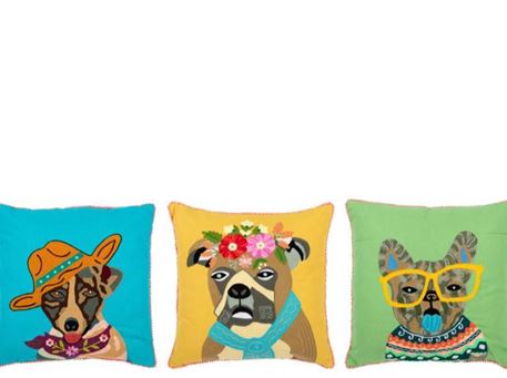 41625 - Animal Cushion available in 3 colors 