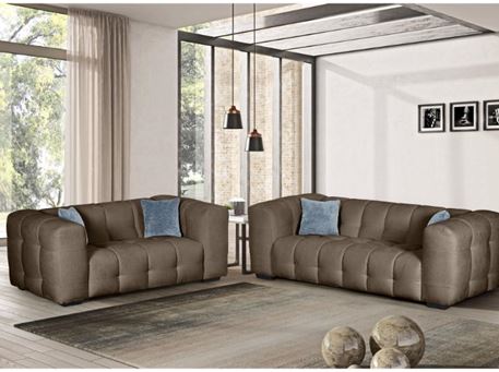 VOGUE - Modern brown living room set.