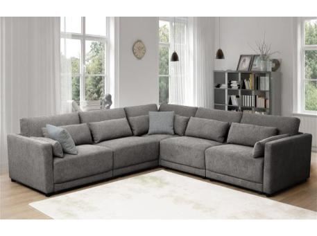 FREESTYLE - Grey colored modern corner sofa.