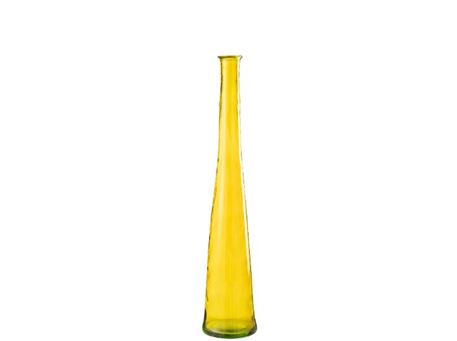 42257- Yellow glass vase 