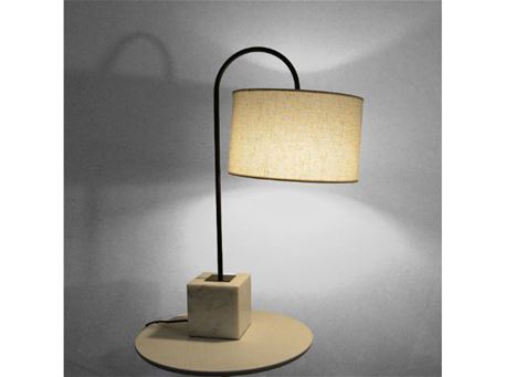 T071 -  Table lamp with a white marble base.