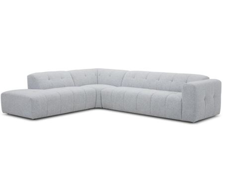 BRAVE - Light grey corner sofa.