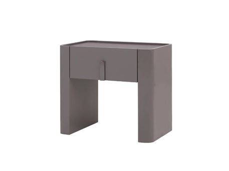 0175A - Modern brown night table with drawer.