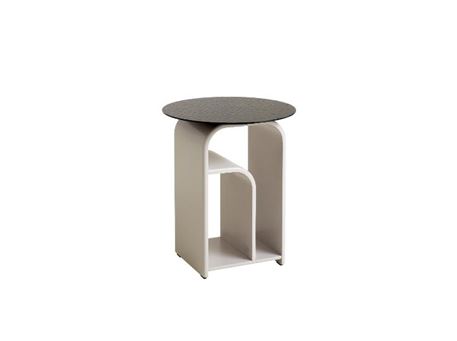 0229A - Black and grey side table.