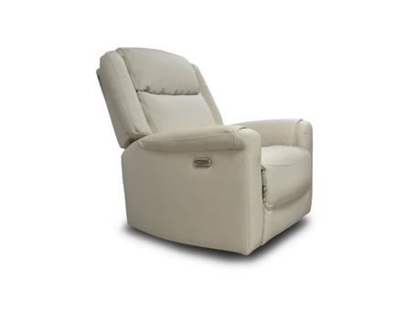 81312 - Electric Eco Leather Recliner With Swivel Function And Rocking Movement
