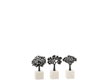  13841 - Metal tree shaped decorative piece with marble base.