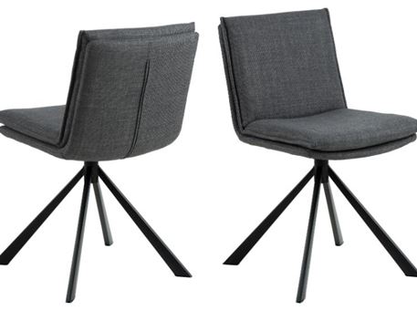 FLYNN - Fabric dining chair with swivel function 