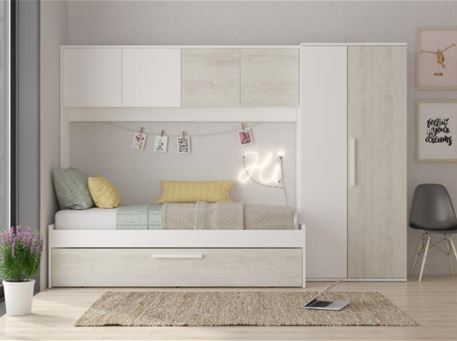 COMPACT - Modern kids bed with drawers and storage. 