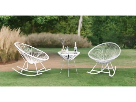 RC-194 - White  Rocking outdoor lounge chair