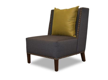 COOL - All Fabric Upholstered Armchair With Movable Back Cushion