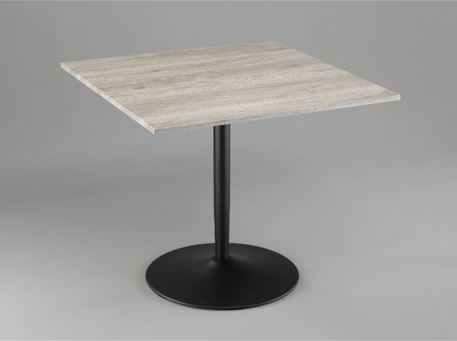 PADILLA - Square Dining Table Grey Black Center Base