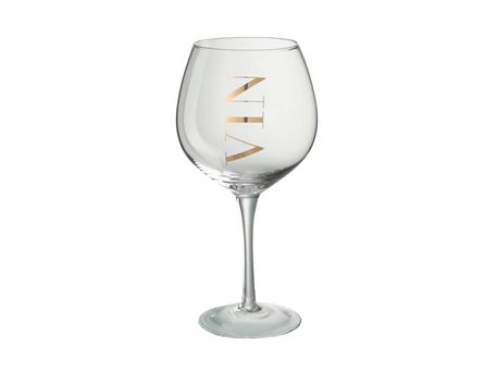 68622 - Wine Glass Transparent/Gold