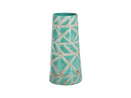 71279 - Vase Mexico Terracotta Light Blue
